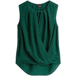 SILK Greylin Anthropology high low sleeveless draped front top. Sz L